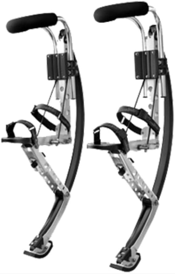 Skyrunner Adult Kangaroo Shoes Jumping Stilts Fitness Exercise (200-242lbs/90~110kg) Bouncing Shoes (Black)