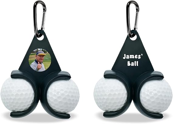 Custom Name Golf Ball Holder with Clip - Personalized Golf Tee Holder for Bag, Unique Gift for Golfers, Men & Women, Funny Golf Ball Holder, Sports Gift for Golf Lover Man Him, Golf Accessory