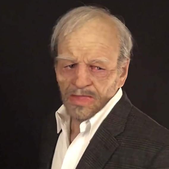 Silicone Head Mask Realistic Old Man Face Mask Cosplay Halloween, Mascara Realiste Terror Old Lady Costume For Women Adult Face Full Realistic