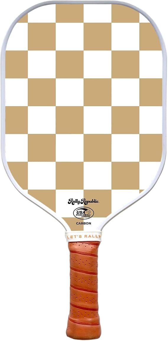 Officially Licensed Pickleball Paddle | USA Pickleball Association Approved Racket - Lightweight Honeycomb Core, Carbon Fiber Exterior, Premium Leather Grip