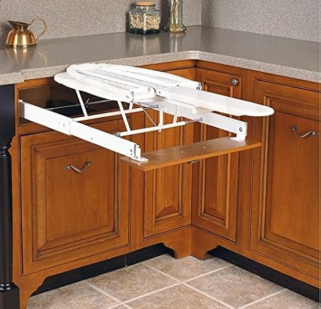 Ironing Board for Drawer Installation, Folding, Made in Germany | Folding drawer-mounted design saves space and keeps the ironing board neatly stored when not in use. Made in Germany.