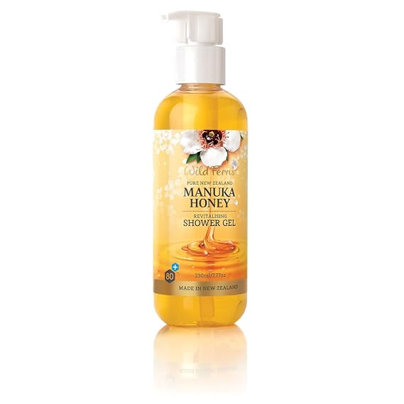 Wild Ferns New Zealand Manuka Honey Body Wash & Shower Gel 230ml | Natural Moisturizing Cleanser, For Dry Skin