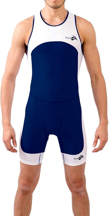 Kiwami Men's Prima Race Trisuit - Tri Suits - Trisuits Triathlon Men - Navy White (X-Small)