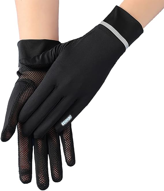Greenery-GRE Summer UV Sun Protection Gloves for Women Fingerless Touchscreen Gloves UPF 50+ Full Finger Gloves for Driving Fishing Golf