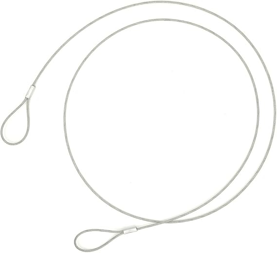 Safety Cable Lock 48 Long, Luggage Lock Safety Cable Lightweight Braided Stainless Steel by Ovener