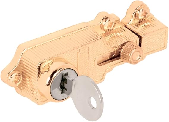 Prime-Line U 9885 Brass Plated Keyed Deadbolt Lock (Single Pack)