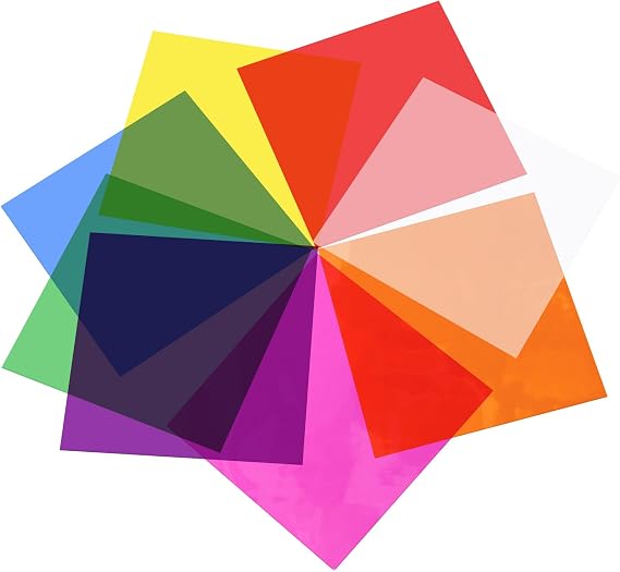 coloured cellophane sheets for crafts, 120 coloured cellophane sheets, 8 Colours, 7.5x7.5 Inch,Clear Coloured Plastic Wrapping, coloured acetate sheets for Christmas Valentine's Day Party DIY Crafts