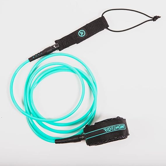 Ride Engine RE-Comp Leash Surfboard Leash for Surfing, SUP, Wing Foiling & Watersports, 8'