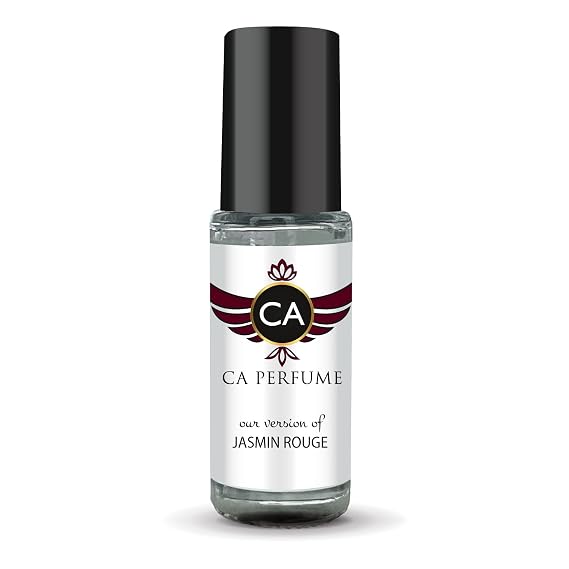 CA Perfume Impression of Jasmin Rouge for Women Perfume Oil Amber Floral Scent Long Lasting Perfumes for Women Travel Size Mini Perfume Sample TSA Ready Body Oil Roll-on 0.14 Fl Oz 4ml