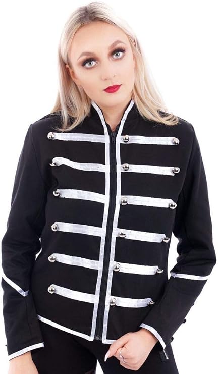 Ro Rox Women's Ladies Steampunk Military Punk Parade Jacket