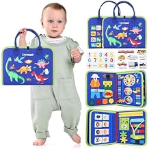 URMYWO Toddler Busy Board - Busy Book Montessori Toys Ages 3 and up - Preschool Learning Activities with Alphabet Number Animal, Educational Travel Toys Birthday Gifts for Kids