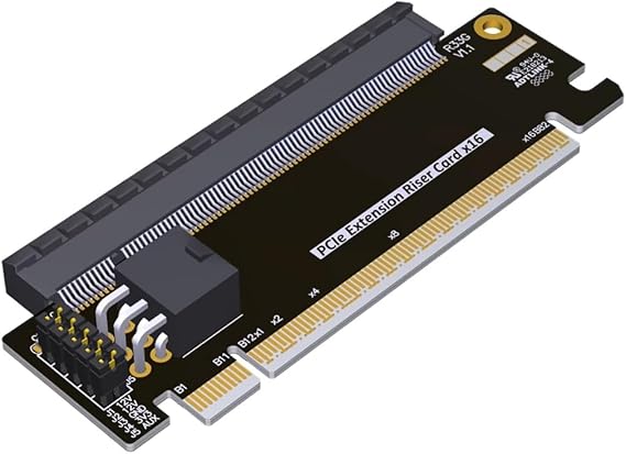 JMT ADT-R33G PCIe 5.0x16 Half Height to Full Height Extension Card Test Adapter Protection Card Compatible with gen3 gen4 gen5