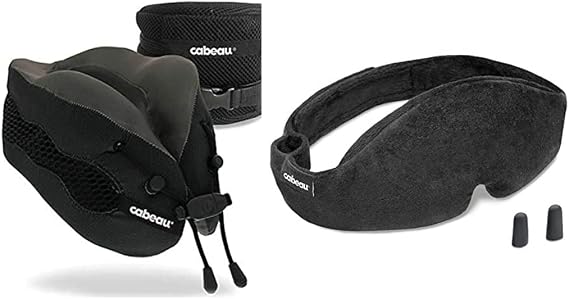 Cabeau Evolution Cooling Travel Pillow Midnight Magic Sleep Mask