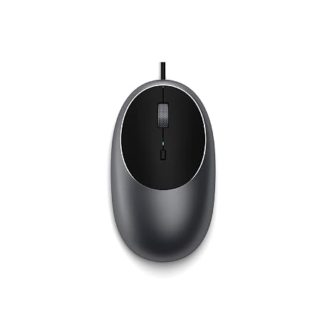 Satechi Aluminum C1 Wired USB-C Mouse, Optical Sensor, Space Gray