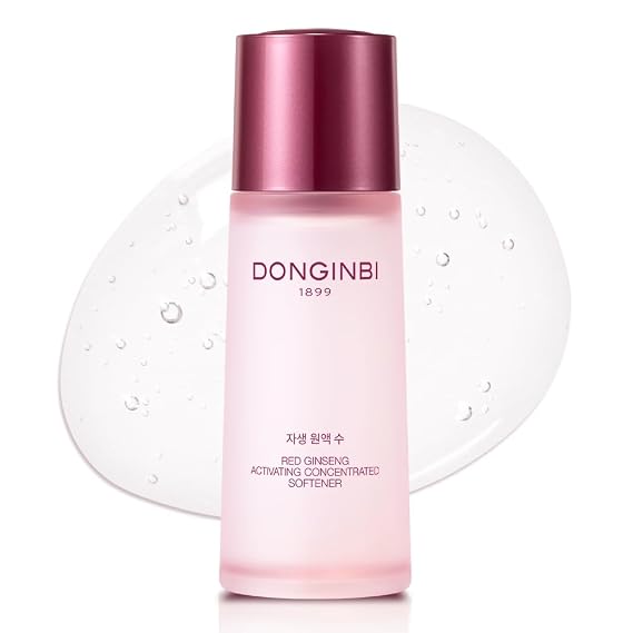 Donginbi Red Ginseng Activating Concentrated Softener | Toner (2.36 fl oz) | Korean Red Ginseng Serum | Skin Barrier Repair for Dry Skin | Deep Moisture & Elasticity | Hydrating Korean Skin Care Toner