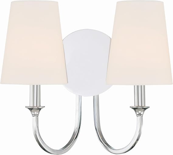 Crystorama Payton 2 Light Polished Chrome Bathroom Vanity