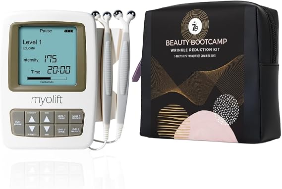MYOLIFT Mini Wrinkle Reduction Kit at-Home Microcurrent Facial Device for Fine Lines & Wrinkles, Firms & Tones Skin, Improves Elasticity & Skin Radiance