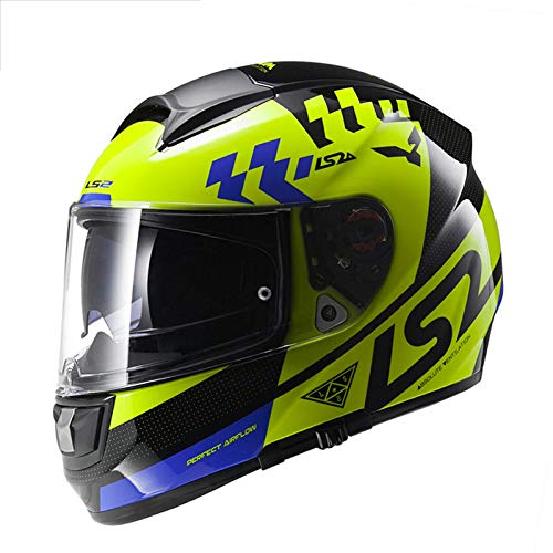 LS2 Helmets Citation Road Touring Vantage Full Face Motorcycle Helmet with Twin Shield System X-Large, Yellow Podium
