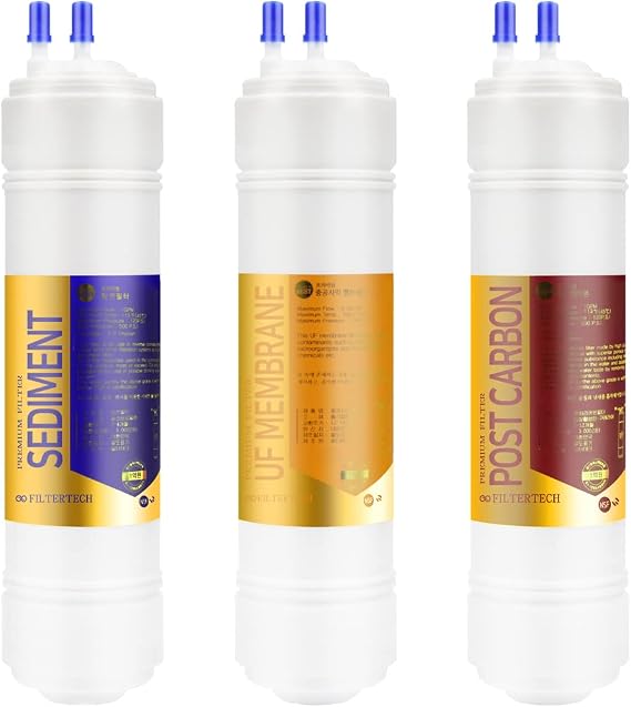 3EA Compatible Replacement Water Filter Set for Coway CHP-250L / CHP-260L / CHP-270L
