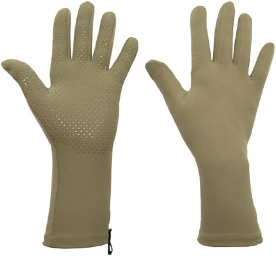 Foxgloves Grip Gardening Gloves Over the wrist protection with silicone grip ovals on palm Moss Green, Medium