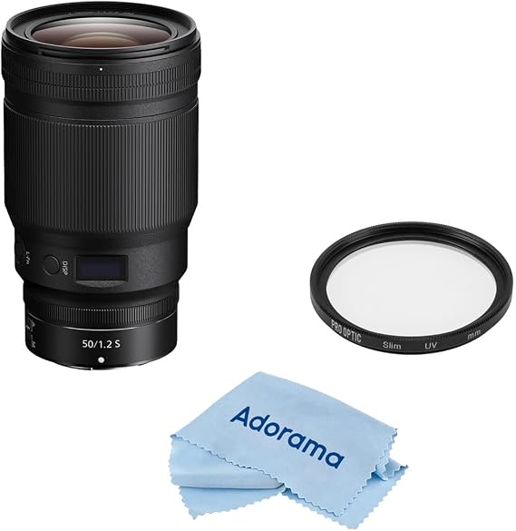 Nikon NIKKOR Z 50mm f/1.2 S Lens, Bundle with ProOptic Pro Digital 82mm Multi Coated UV Slim Filter, Cleaning Cloth