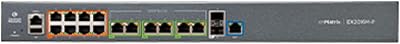 Cambium Networks cnMatrix EX2016M-P Switch- 86 Gbps Throughput- 6 2.5G & 8 PoE Enabled Ethernet Ports- 2 SFP Fiber Ports- 512 MB DRAM- 128 MB Flash Storage No Power Cord, USA Only- MXEX2016MxPA01