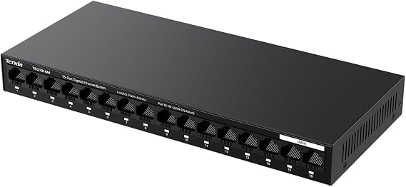 Tenda 16 Port Gigabit Switch, Unmanaged Ethernet Switch