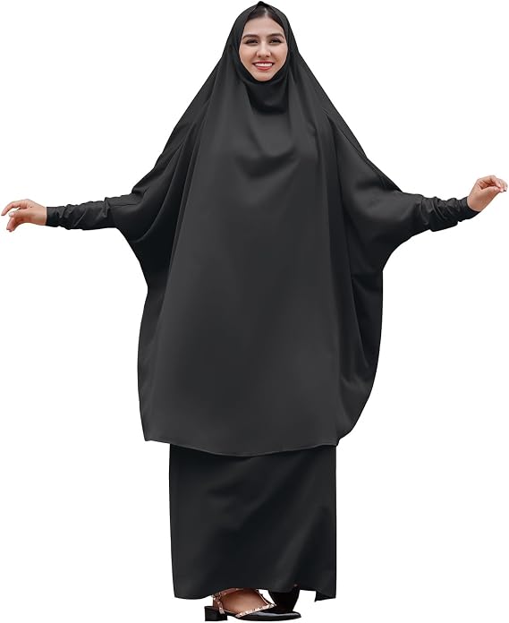 Abayas for Women Muslim Chiffon Prayer Burqa Dress Burkas for Women Muslim Hijab Dress Full Length Islamic Veil Abaya Set