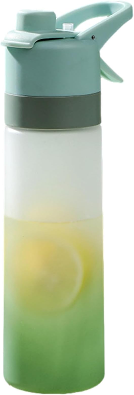 Mist Drinking Bottle, Misting Spray Water Bottle, 650ml Reusable Sports Supply, With Leak-proof Lid And Handle Strap, Portable For Gym Running Biking