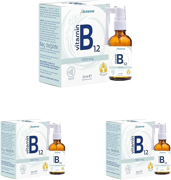 Avicenna B12 Vitamin Methyl Sprey Damla 20 Ml (3 paketi)
