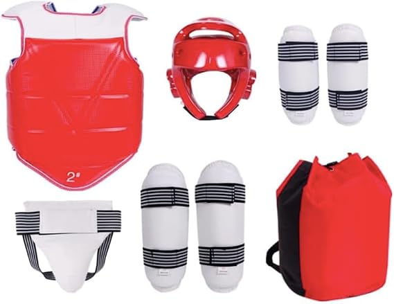5 Piece Taekwondo Protective Gear Taekwondo Fitness Competition Protective Gear Taekwondo Training Body Protective Gear