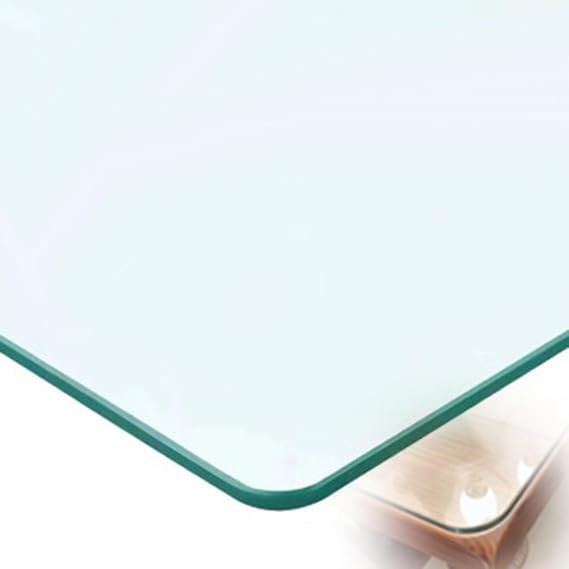 24" Square Glass Table Top, Tempered 1/4" Inch Thick Flat Polished, Radius Corners Replacement Glass Table Top, for Dining Tables, End Tables(60x60cm)