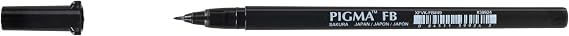 SAKURA PIGMA BRUSH PEN ARTISTIC BRUSH BRUSH MARKER - FINE - PROFESSIONAL USE, Black