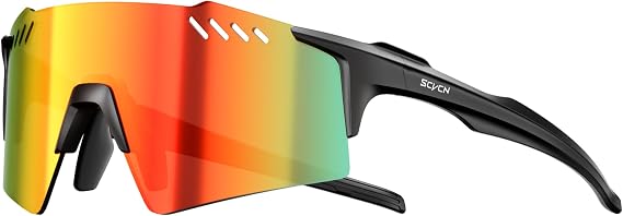 SCVCN Cycling Sunglasses for Men Women, UV400 Sports Sunglasses with HD TAC Lens, 28g Lightweight TR90 Frame S9A2