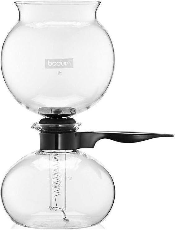 BODUM 1208-01 Coffee Maker, Pebo Siphon, Coffee Maker, 33.8 fl oz 1,000 ml, Black Plastic Filter, Glass Beaker, Direct Flame Type, Coffee Genuine Product
