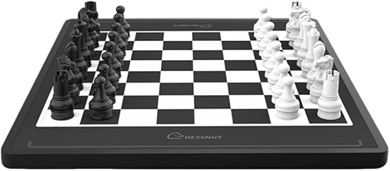 Chessnut Move Robotic Chessboard with Plastic Pieces, Self-Moving Pieces Simultaneously, Full Piece Recognition, Built-in Chess Engine, Voice Control & Video Integration