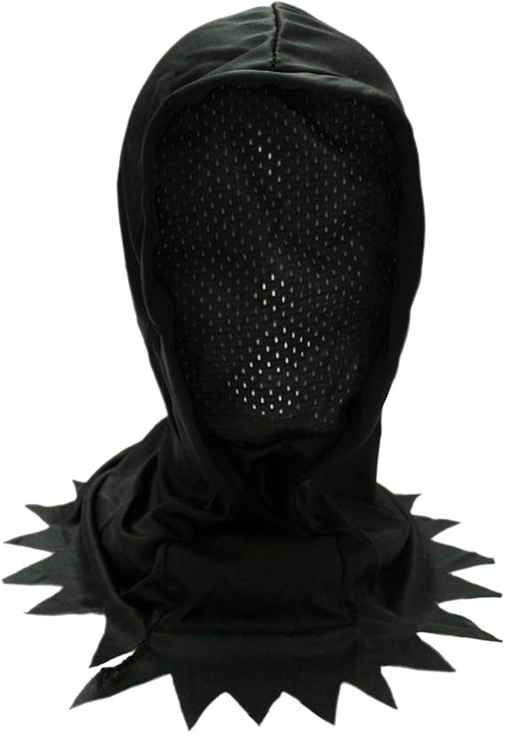 Child Black Hidden Face Mask Hood - Halloween Scary Costume