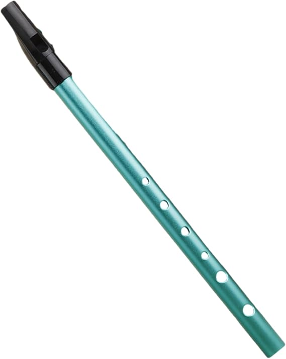 Irish Tin Penny Whistle Traditional C/D Irish Whistle Blowing Instrument 6 Hole Metal Flute Instrument Woodwind, Green