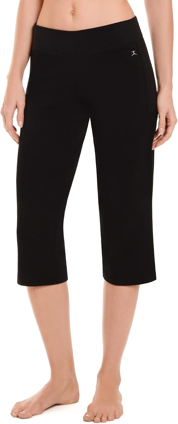 Danskin Women's Sleek Fit Yoga Crop Pant