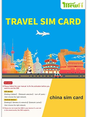 China SIM Card with China Mobile Number  5G Operating Network  20GB Network Data  300 Minutes of Local Calls in China  300 SMS. Real Name Authentication Required 20GB 30days