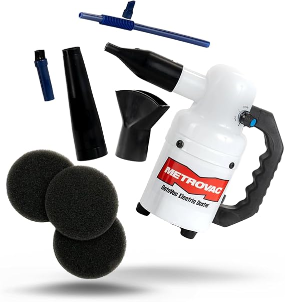 MetroVac Foam Filter 3 Pack Bundle with Electric Duster Variable Speed