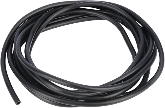 stonylab Black Latex Rubber Tubing, Continuous Piece Highly Elastic and Strong Pure Latex Tubing Natural Rubber Tube 3/8 inch OD 1/4 inch ID, 16 Feet