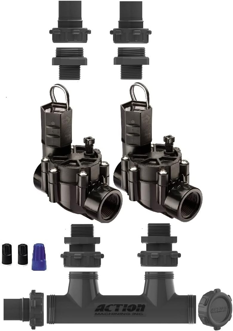 SPW Rain Bird Premium Valve Manifold System 100DV No Flow Control Heavy Duty Action Machining Parts 34 and 1 Slip