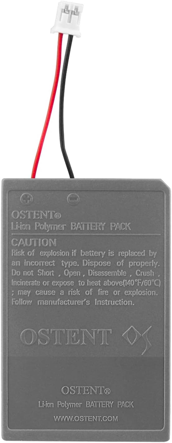OSTENT 1000mAh 3.65V 3.7Wh Rechargeable Li-ion Battery Pack Replacement for Sony PS4 Original CUH-ZCT1 Series Bluetooth Wireless Dual Shock Controller First Generation Old Version Big Connector