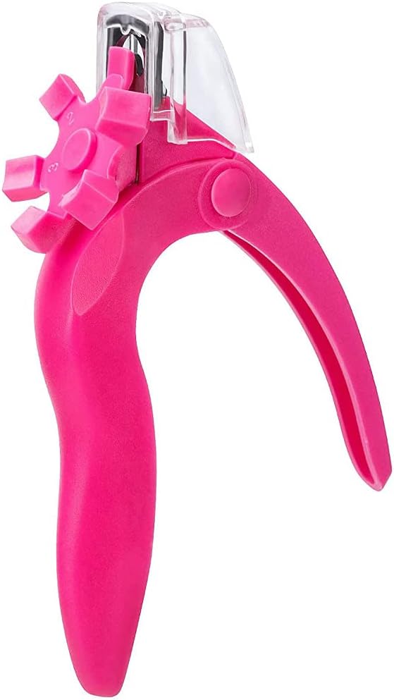 SEIWEI 1PCS Acrylic Nail Clipper, Stainless Steel Nail Tip Cutter, Gel False Nail Trimmer, Adjustable Nail Cuticle Edge Trimmer, Nail Art Manicure Tools (Red)