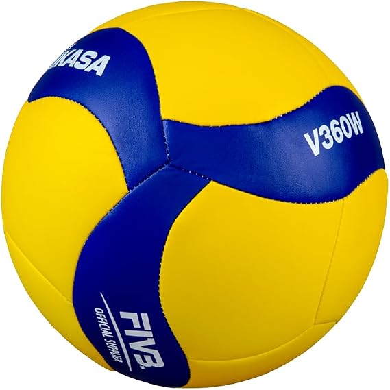 Mikasa Indoor Volleyball V360W Soft Material and for Practice (Blue/Yellow)