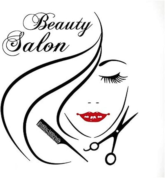 Home Find Beauty Salon Logo Design Hair Salon Studio Wall Decals Makeup Artist Stylist Fashion Girl Silhouette Vinyl Wall Stickers Interior Decor Sticker Hairdresser Hairstyle Girl Hairdresser's