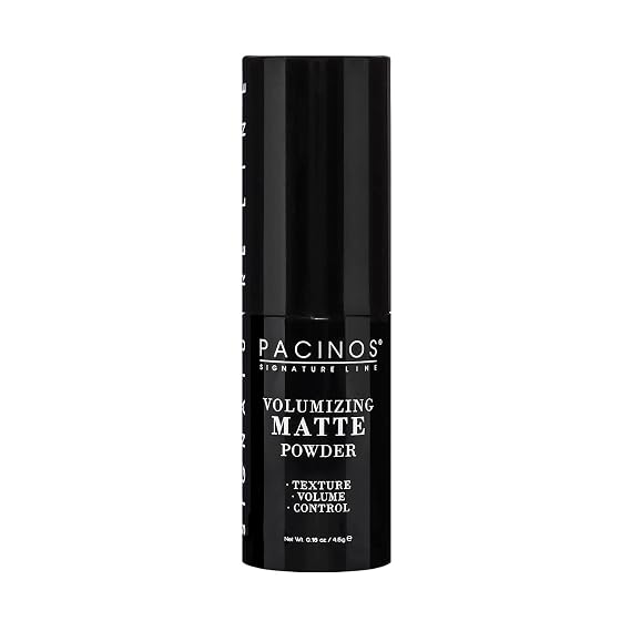 Pacinos Volumizing Matte Hair Powder Adds Texture, Volume and Oil (4.5 g) | Adds texture, volume and oil control, Natural matte finish, For fine, thin or thick hair, Messy, spiky and quiff styles
