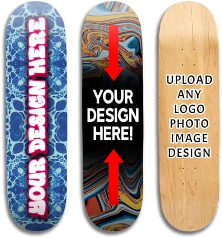 Custom Personalize Your Own Skateboard 31" X 8" Customized Upload Your Own Image Wall Art Skateable