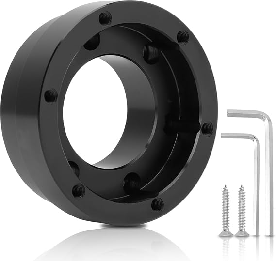 2.75in/70mm Universal Car Steering Wheel Hub,Steering Wheel Adapter Made Of Aluminum Alloy For LogitechG29、G920、G923、Thrustmaster Compatible With 13,14 Inch Wheel Hub Spacer